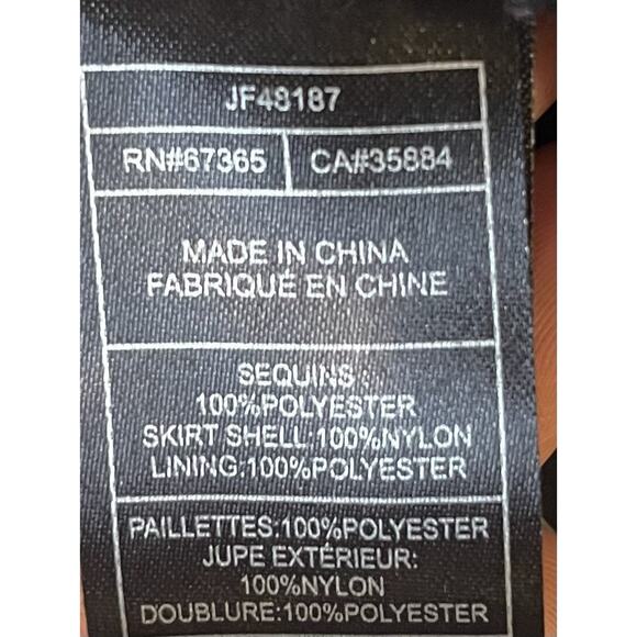 Jack by BB Dakota Carrian Women's Cocktail Dress Black With Gold Sequin Size 6 - Picture 4 of 9